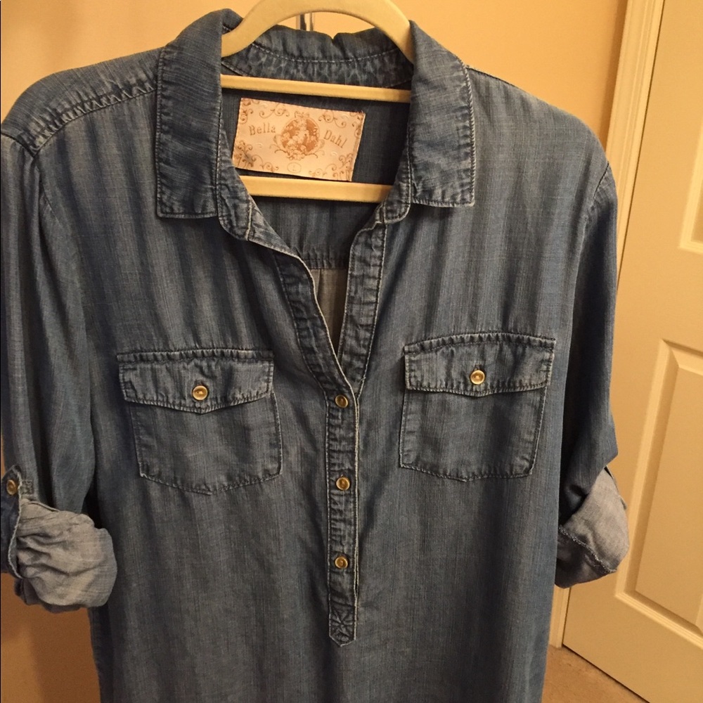 Bella Dahl popover denim shirt